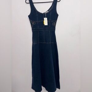 Brand new with tags classic Denim stretch western dress by Moon River size large